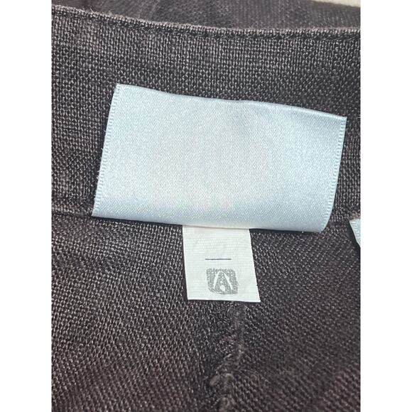 Chico's Design Linen Pants Womens Size 2 US 12 Brown Straight Leg - Picture 5 of 5